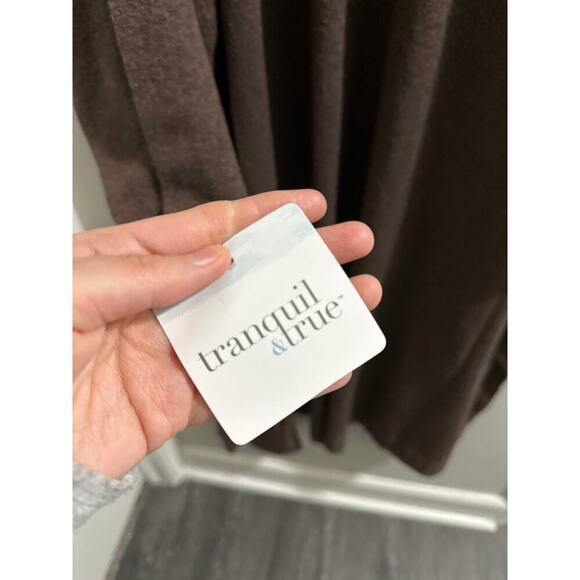 🔴tranquil‎ and true Brown long open cardigan New 2X/3X - Picture 5 of 7